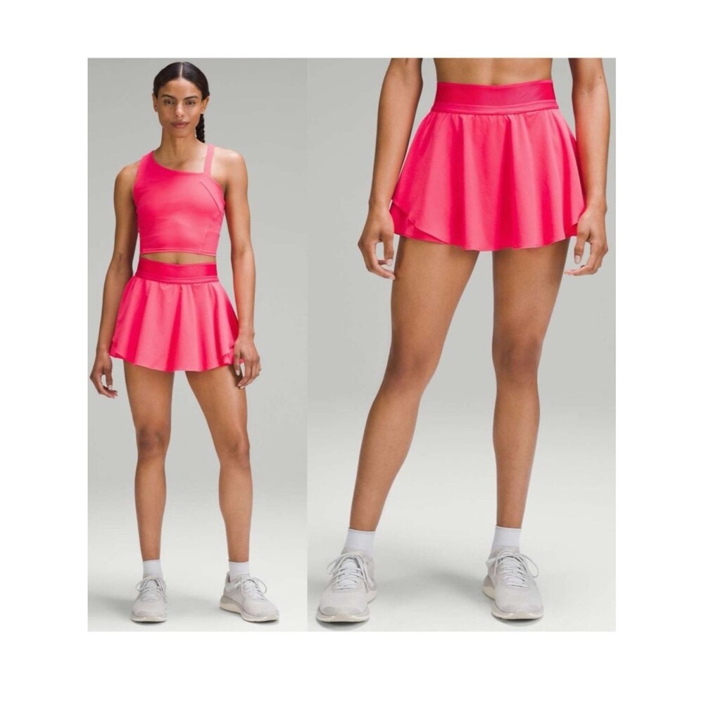Lululemon Court Rival High-Rise Skirt Lip Gloss Pink Size 10 Golf Tennis Skirt
